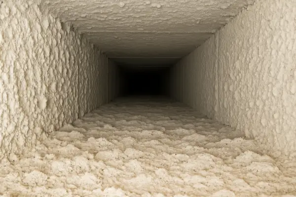an AC duct very dirty on the inside from Austin Air Conditioning Repair in Austin, TX - Austin Air Conditioning Service