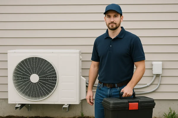 a male hvac technician looking straight at the camera from Austin Air Conditioning Repair in Austin, TX - Hvac Technician Near Me